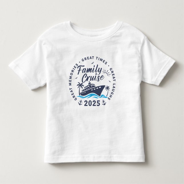 Camiseta Infantil Viagem em Cruzeiro de Família Personalizada Corres (Frente)