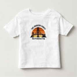 Camiseta Infantil Viagem Personalizada da Ponte Sunset de São Franci