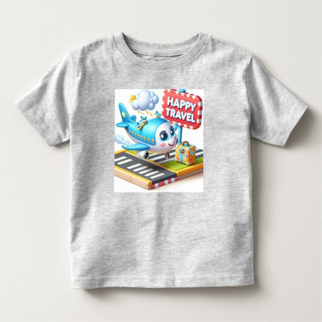 Camiseta Infantil Viagens seguros, pela Natasha Us (Frente)