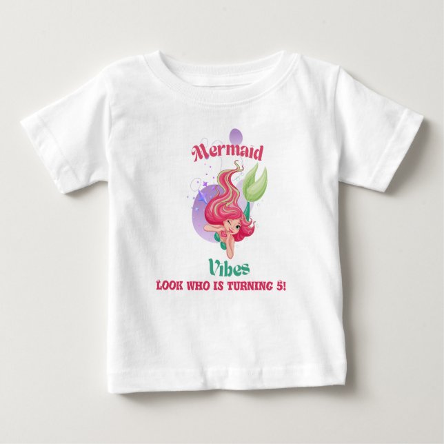 Camiseta Infantil Vibes da Sereia (Frente)