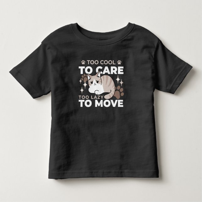Camiseta Infantil Vibes relaxadas e preguiçosas para Design de gatin (Frente)