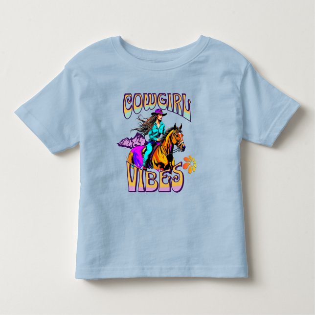Camiseta Infantil Víblias Rodeio Ocidental e Crianças de Cavalo (Frente)