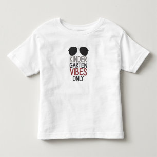 Camiseta Infantil Vibrações de Jardim de Infância Apenas Volta às Au