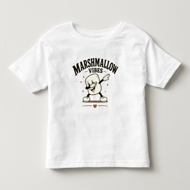 Camiseta Infantil Vibrações de marshmallow (Frente)
