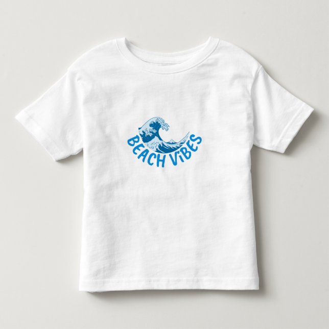 Camiseta Infantil Vibrações de praia (Frente)