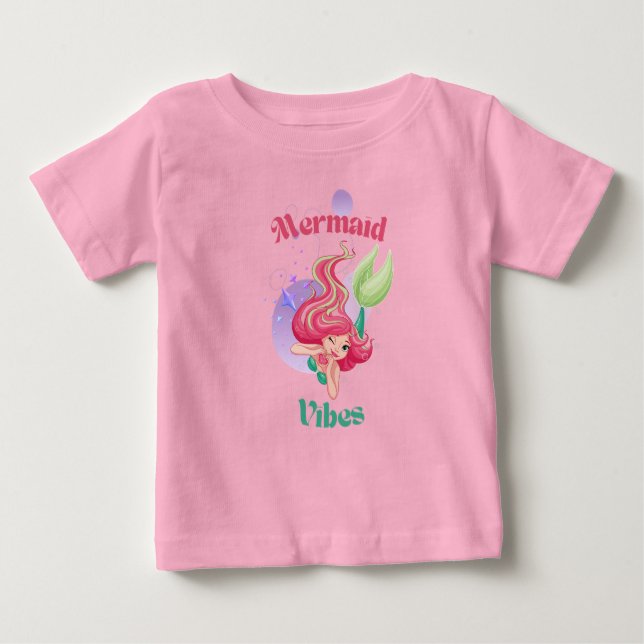 Camiseta Infantil Vibrações de Sereia (Frente)