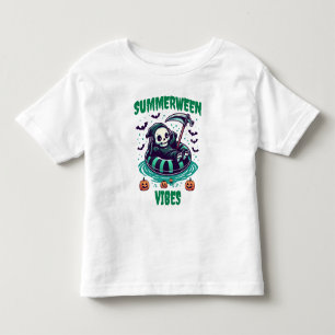 Camiseta Infantil Vibrações de Summerween – Ceifador Relaxado