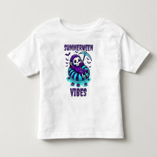 Camiseta Infantil Vibrações de Summerween – Ceifador Relaxado