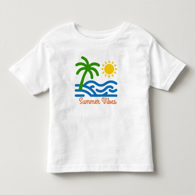 Camiseta Infantil Vibrações de Verão (Frente)