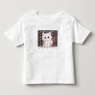 Camiseta Infantil Vida de Mãe de Gato engraçado