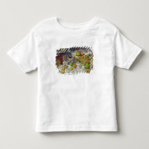 Camiseta Infantil Vida de Paul Cezanne ainda com cesta, 1888-90
