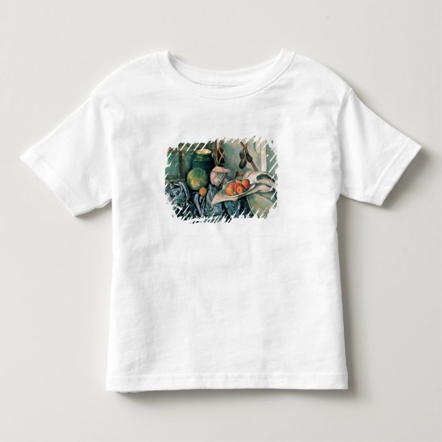 Camiseta Infantil Vida de Paul Cezanne | ainda com jarro e Aubergi (Frente)