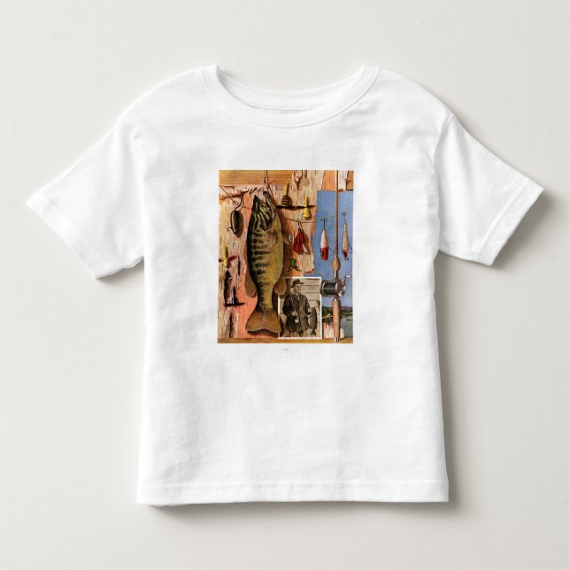 Camiseta Infantil Vida Estática de Pesca por John Atherton (Frente)