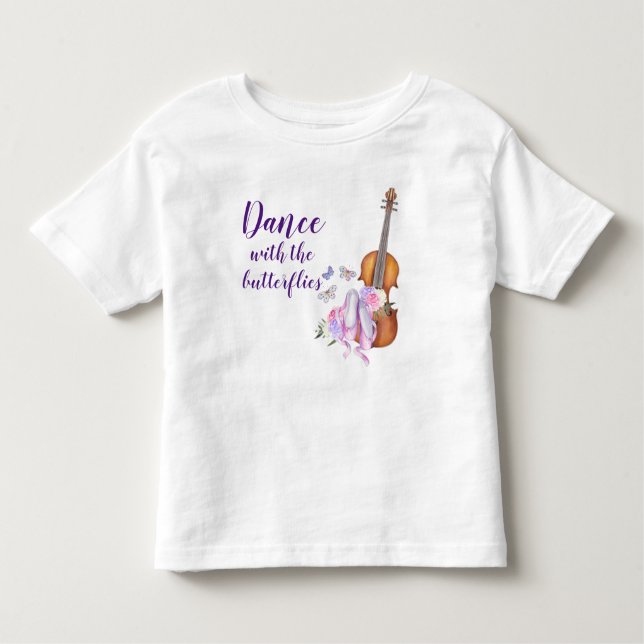 Camiseta Infantil Vilin & Balé Dança com as Borboletas (Frente)