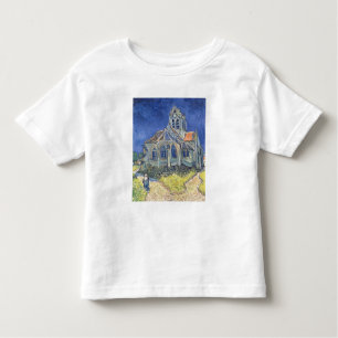 Camiseta Infantil Vincent van Gogh   a igreja no Auvers-sur-Oise