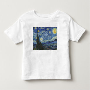 Camiseta Infantil Vincent van Gogh   A Noite Estrelada, junho de 188