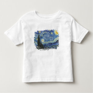 Camiseta Infantil Vincent van Gogh   a noite estrelado, em junho de