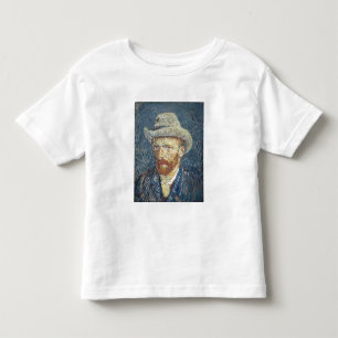 Camiseta Infantil Vincent van Gogh   Autorretrato com Felt Hat