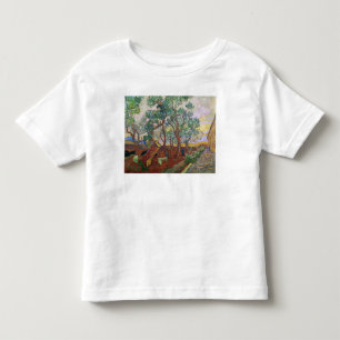Camiseta Infantil Vincent van Gogh   o jardim do hospital de St Paul