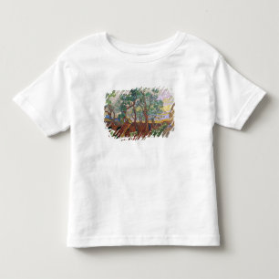 Camiseta Infantil Vincent van Gogh   o jardim do hospital de St Paul