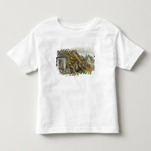 Camiseta Infantil Vincent van Gogh Thatched casas de campo em