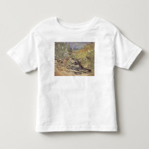 Camiseta Infantil Vincent van Gogh uma estrada em St. Remy