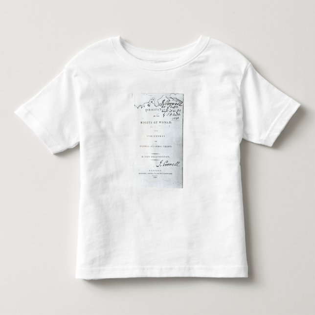 Camiseta Infantil Vindicação dos Direitos da Mulher" (Frente)