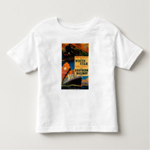 Camiseta Infantil Vintage branco PosterEurope do SÉNIOR da estrela