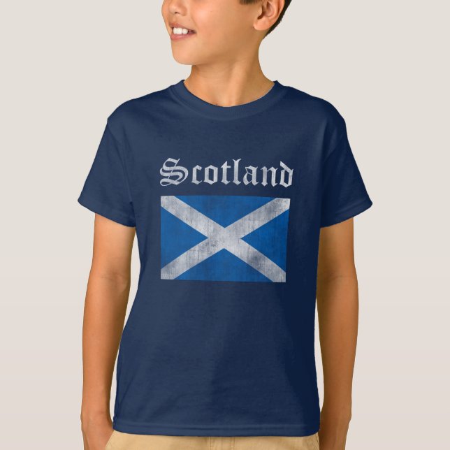 Camiseta Infantil Vintage Escócia (Frente)