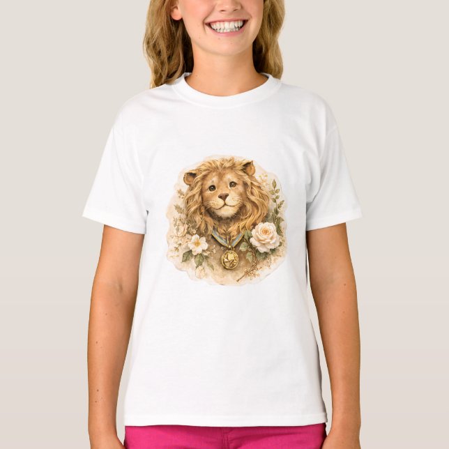 Camiseta Infantil Vintage Golden Lion (Frente)