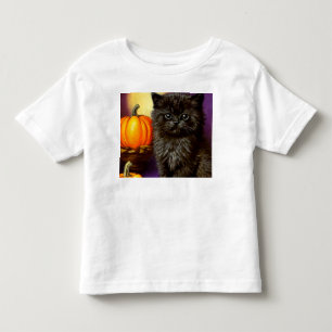 Camiseta Infantil Vintage Halloween Kitten