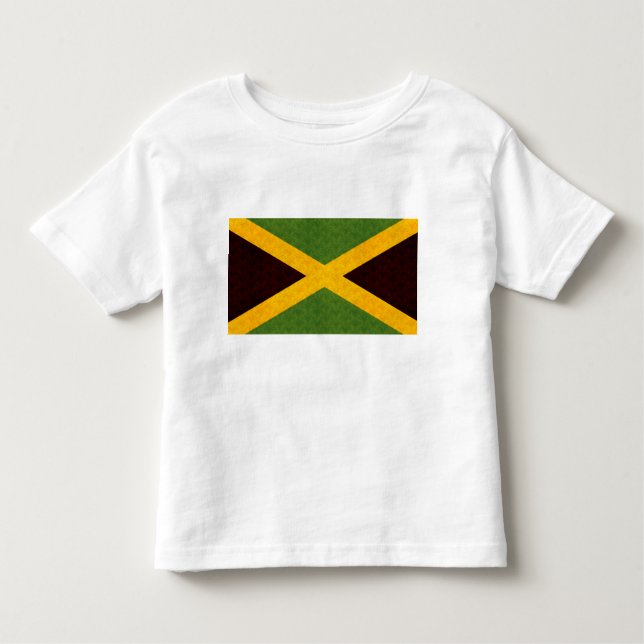 Camiseta Infantil Vintage Pattern Jamaican Flag (Frente)