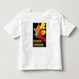 Camiseta Infantil Vintage PosterEurope de Florio Cinzano