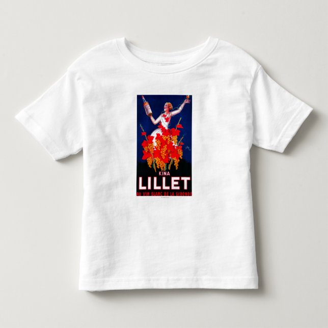 Camiseta Infantil Vintage PosterEurope de Lillet das kinas (Frente)
