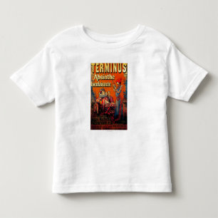 Camiseta Infantil Vintage PosterEurope do absinto do término