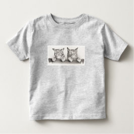 Camiseta Infantil Vintage Sleeping Cats Lithógrafo, 1874