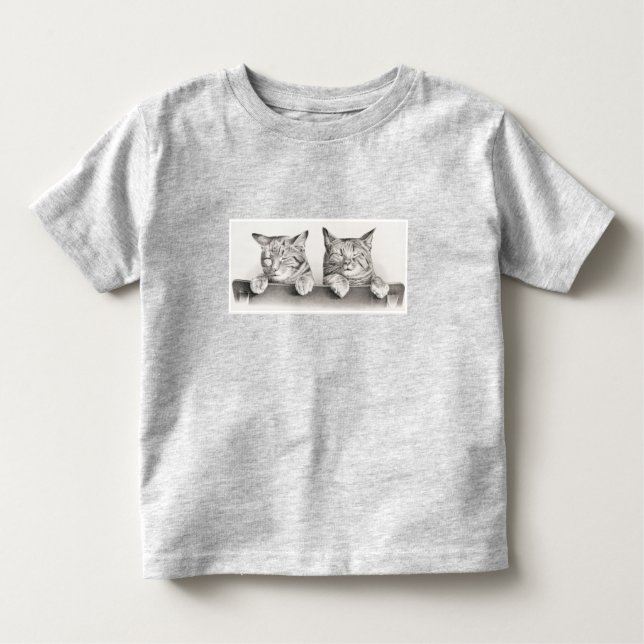 Camiseta Infantil Vintage Sleeping Cats Lithógrafo, 1874 (Frente)
