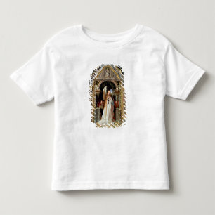 Camiseta Infantil Virgin e criança com três anjos, painel central