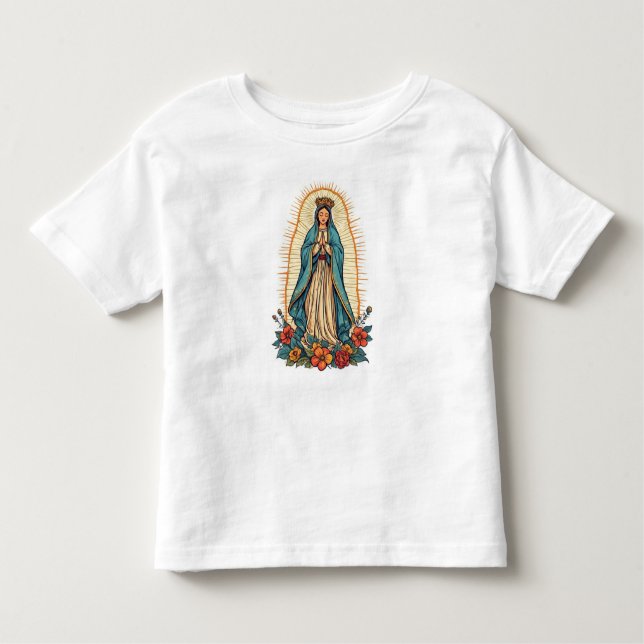 Camiseta Infantil Virgin of Guadalupe Toddler's Tee Shirt (Frente)