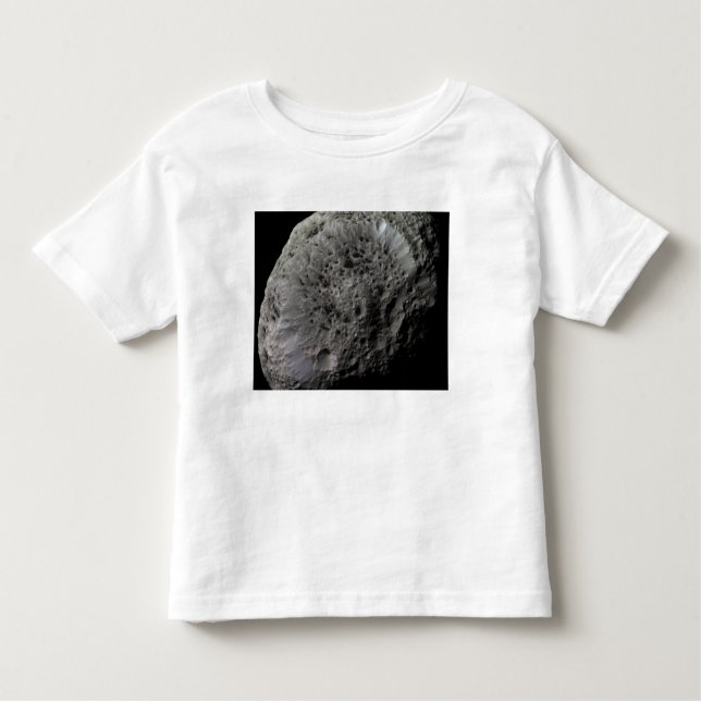 Camiseta Infantil Visão falsa da lua de Saturno Hyperion (Frente)