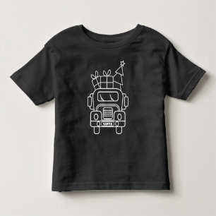 Camiseta Infantil Visão geral da frente do carro de Papais noeis de