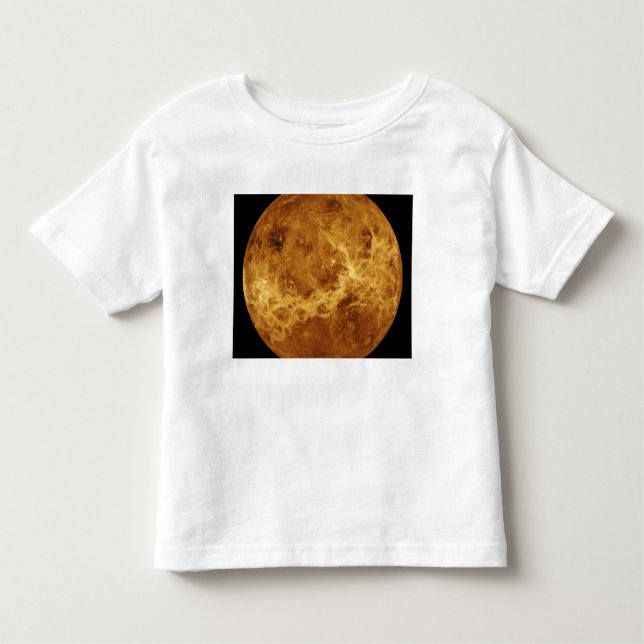 Camiseta Infantil Visão global da superfície de Vênus (Frente)