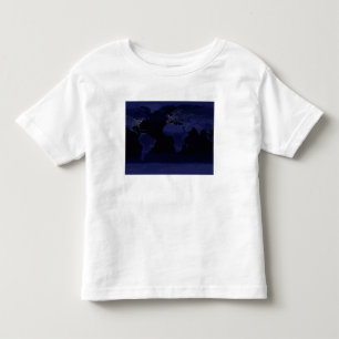 Camiseta Infantil Visão global das luzes da cidade da Terra