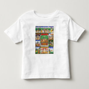Camiseta Infantil Vishnu no centro de seus dez avatars, Jaipur, R