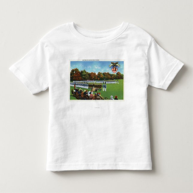 Camiseta Infantil Visitantes que revêem uma parada de vestido (Frente)
