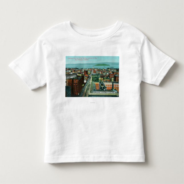 Camiseta Infantil Vista aérea da cidade da construção da chamada (Frente)