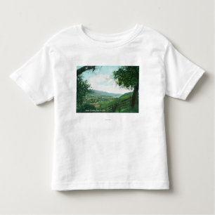 Camiseta Infantil Vista aérea da cidade das colinas