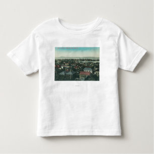 Camiseta Infantil Vista aérea da cidade e da ilha da égua