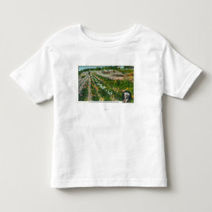 Camiseta Infantil Vista aérea da fazenda experimental de Burbanks