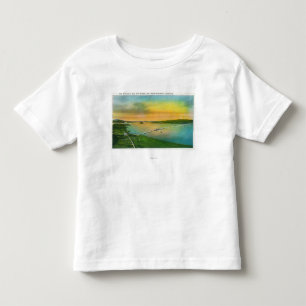 Camiseta Infantil Vista aérea da ponte da baía a Hayward, CA
